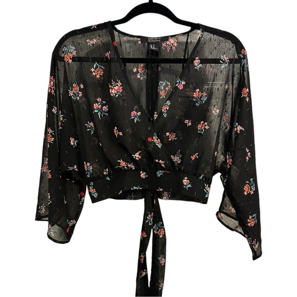 Floral Wrap Blouse